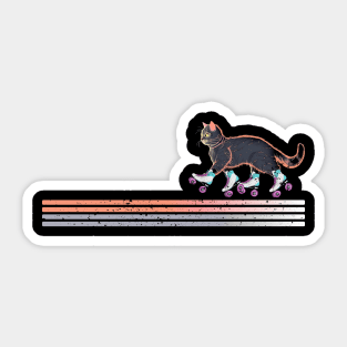 Derby Roller Skater Cat Sticker